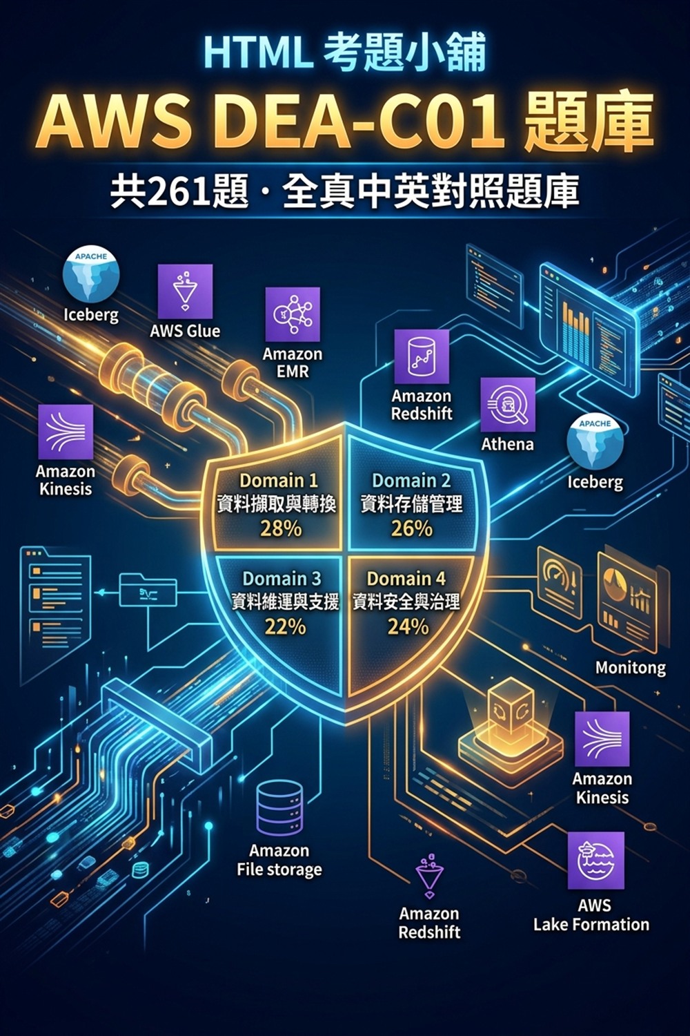 AWS DEA-C01 考題小舖架構封面