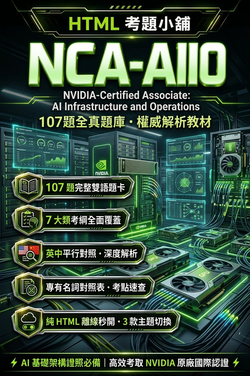 NVIDIA NCA-AIIO 官方考綱解析海報