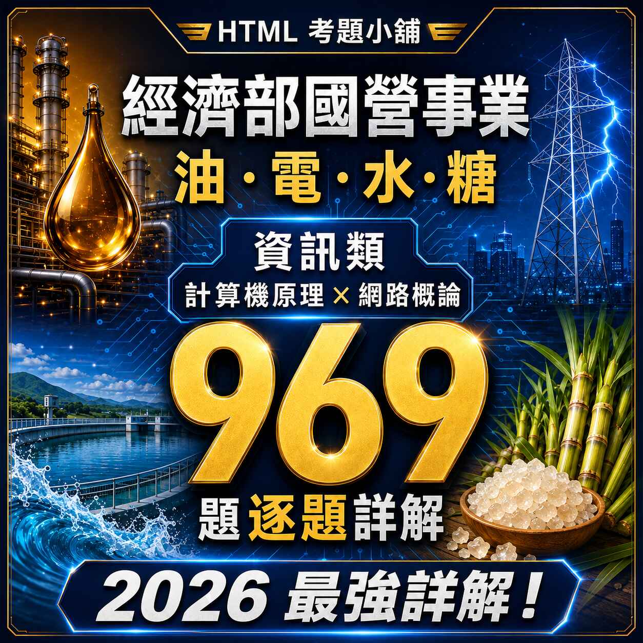 經濟部國營聯招 資訊類 專業科目A 計算機原理與網路概論 969題逐題詳解 官方DM